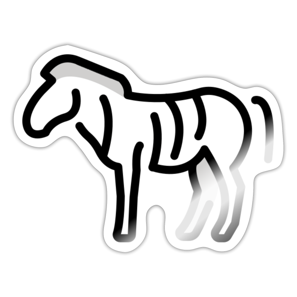 Zebra Moji Sticker - Emoji.Express - white glossy