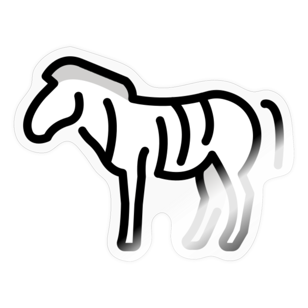 Zebra Moji Sticker - Emoji.Express - transparent glossy