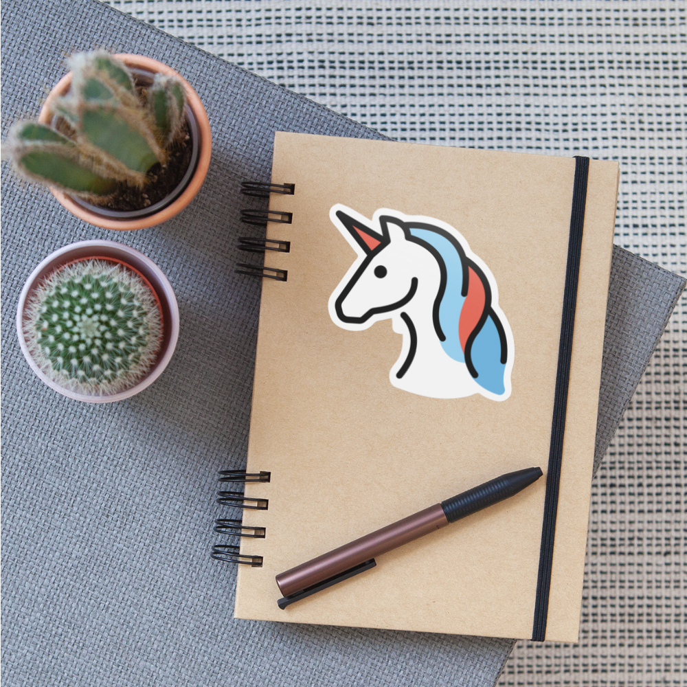 Unicorn Moji Sticker - Emoji.Express - white matte