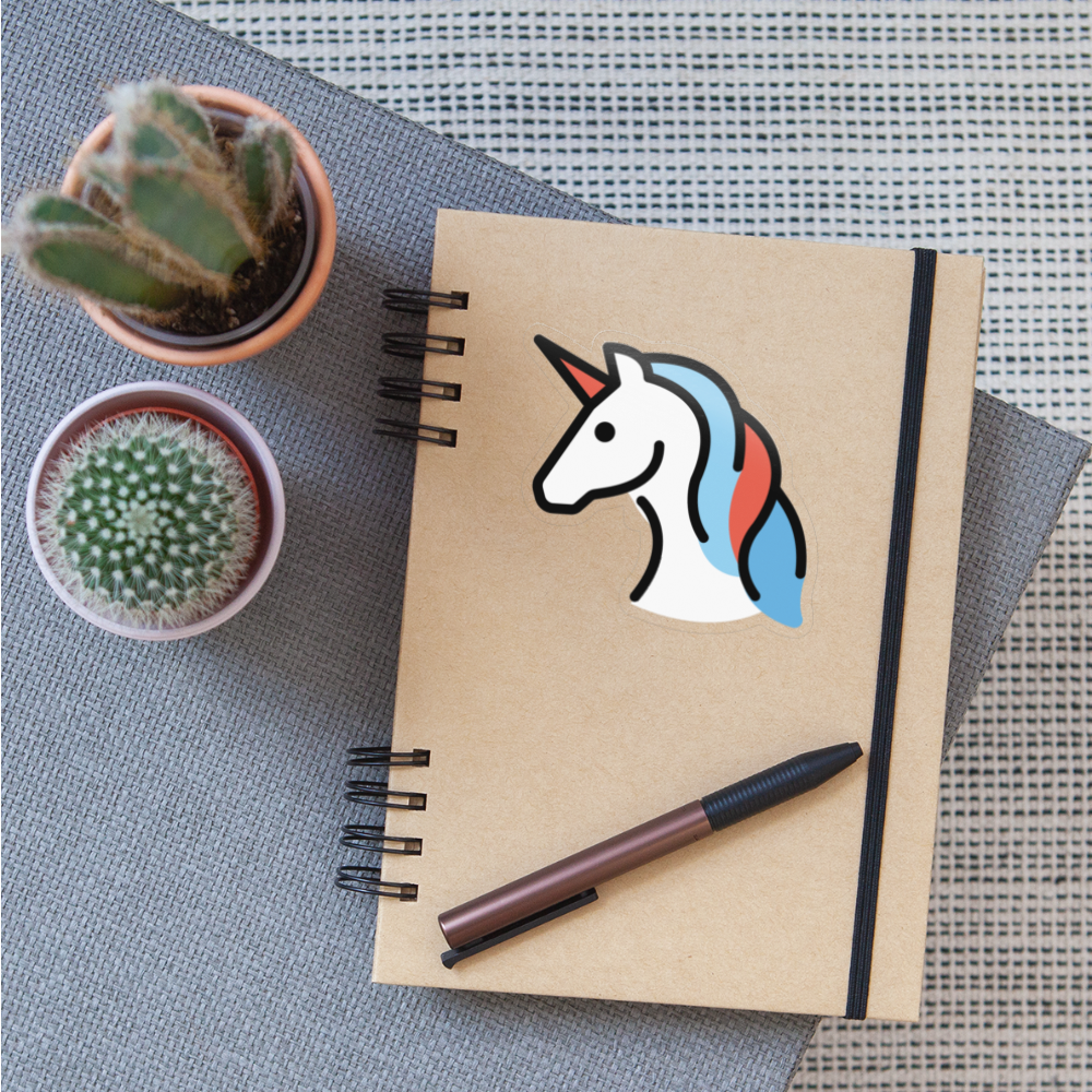 Unicorn Moji Sticker - Emoji.Express - transparent glossy