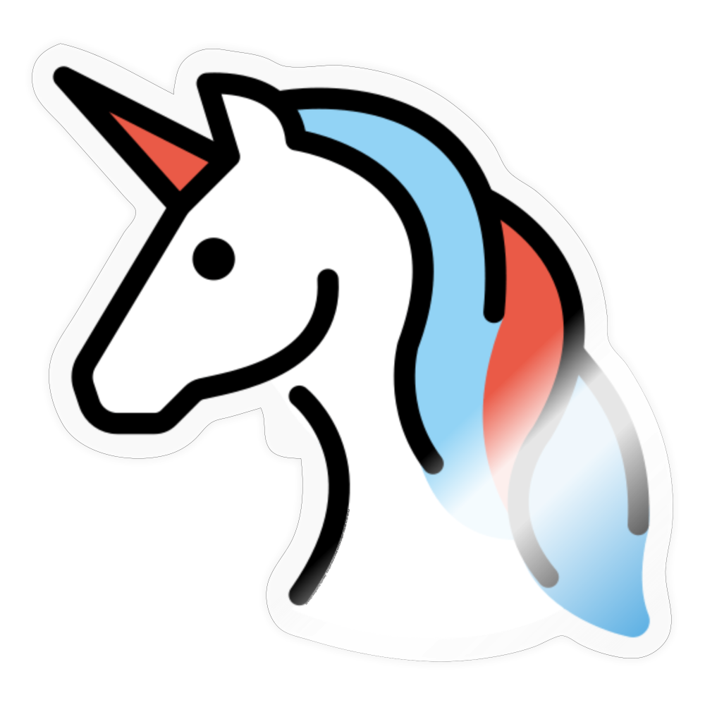 Unicorn Moji Sticker - Emoji.Express - transparent glossy