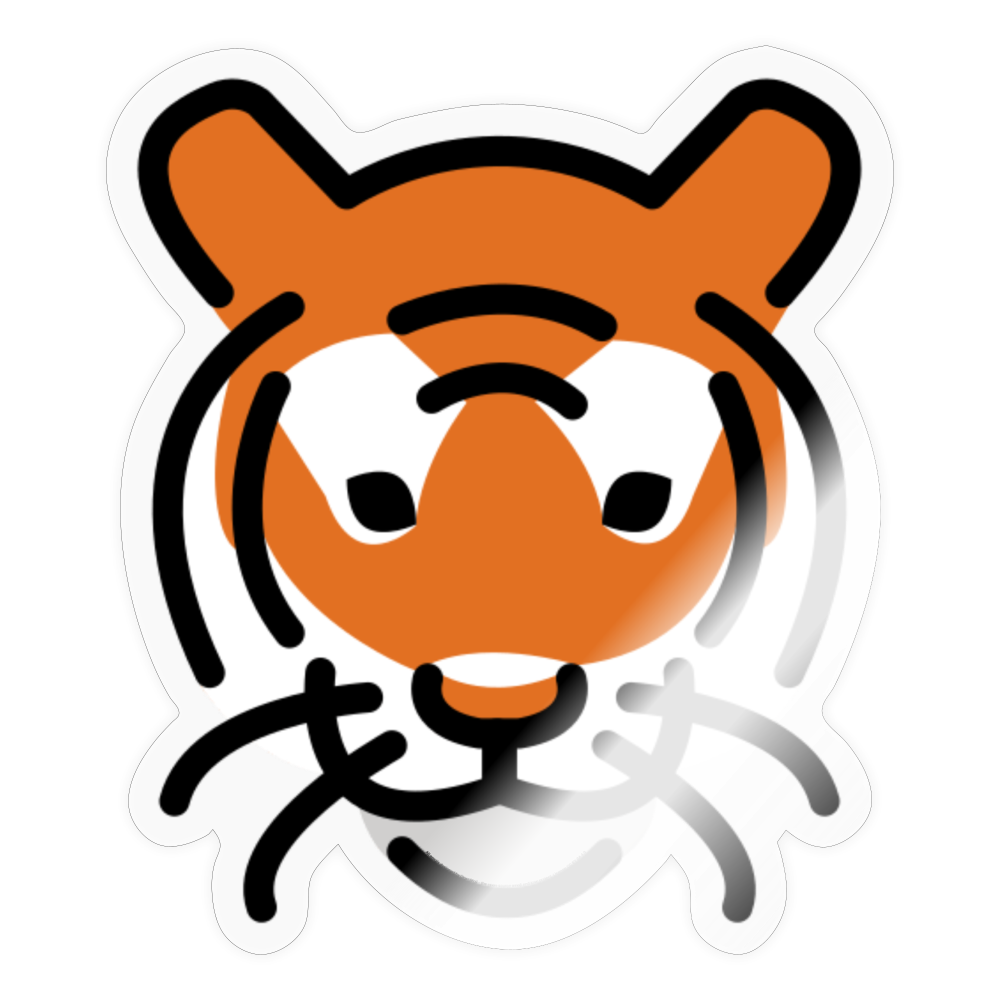 Tiger Face Moji Sticker - Emoji.Express - transparent glossy