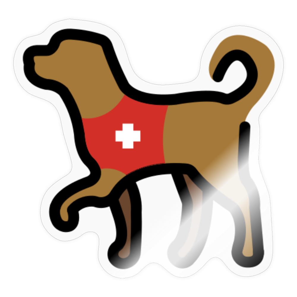 Service Dog Moji Sticker - Emoji.Express - transparent glossy