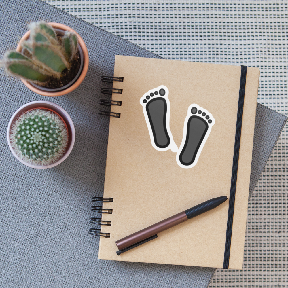 Footprints Moji Sticker - Emoji.Express - white matte