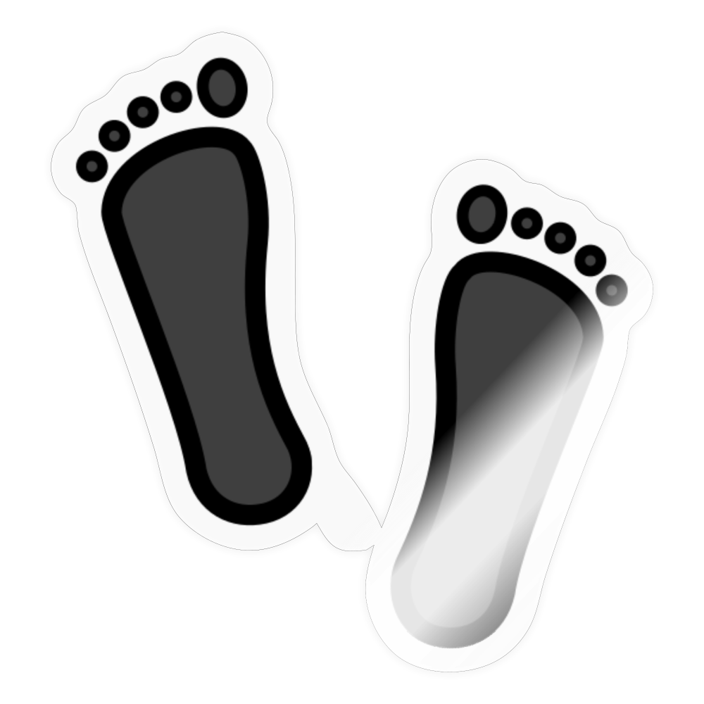 Footprints Moji Sticker - Emoji.Express - transparent glossy