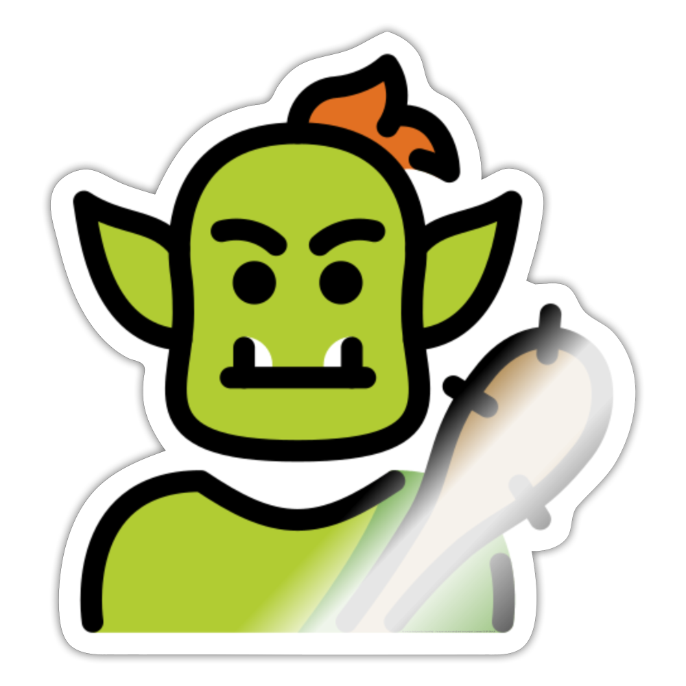 Troll Moji Sticker - Emoji.Express - white glossy