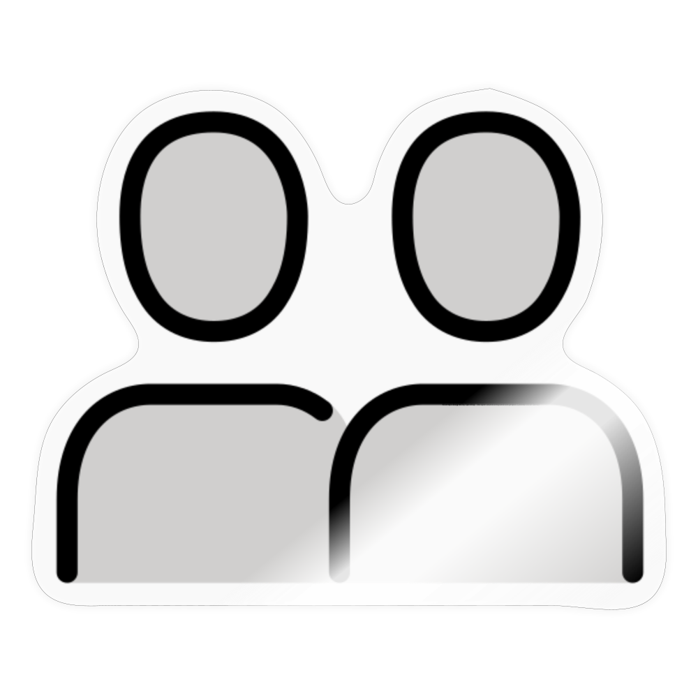 Busts in Silhouette Moji Sticker - Emoji.Express - transparent glossy