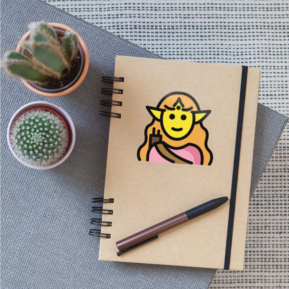 Woman Elf Moji Sticker - Emoji.Express - transparent glossy