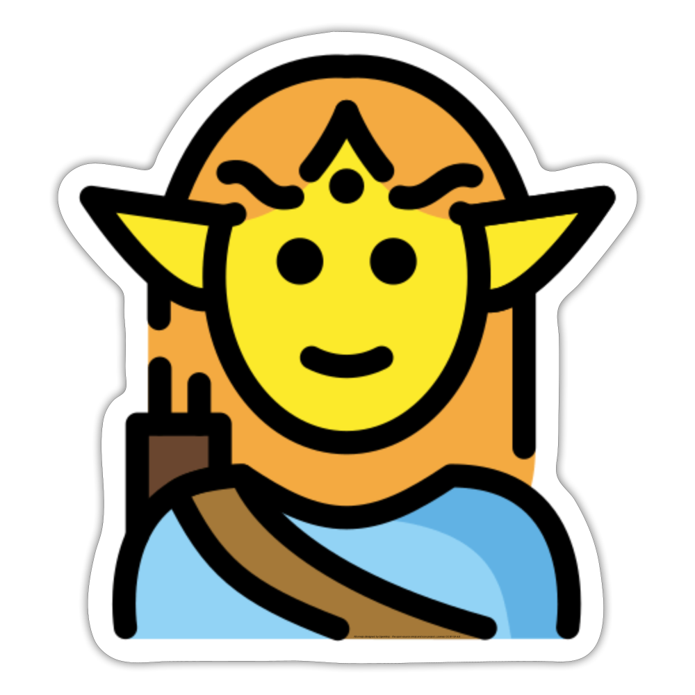 Man Elf Moji Sticker - Emoji.Express - white matte