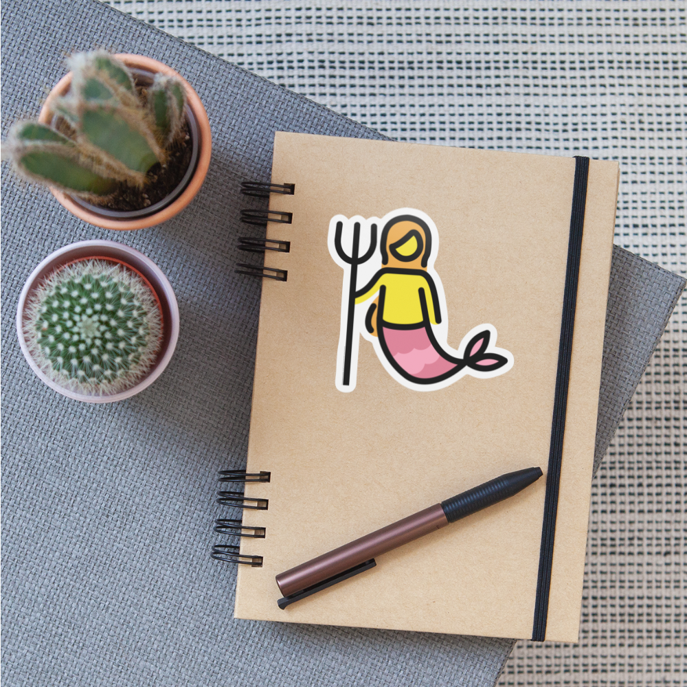 Mermaid Moji Sticker - Emoji.Express - white matte