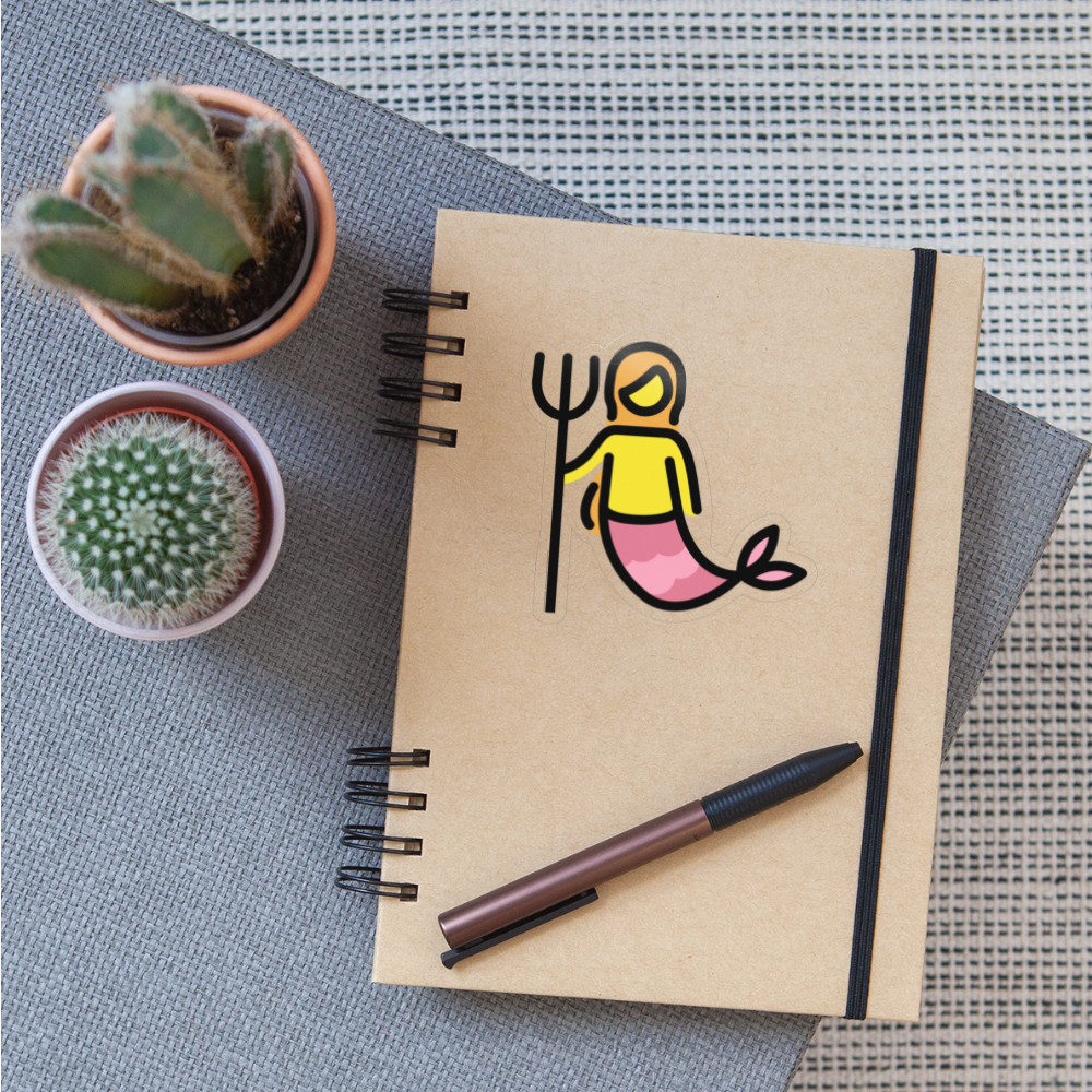 Mermaid Moji Sticker - Emoji.Express - transparent glossy