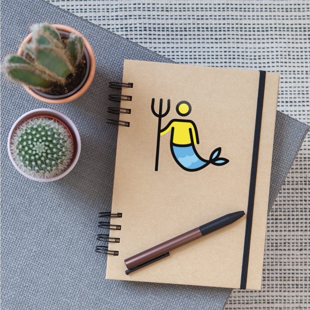 Merman Moji Sticker - Emoji.Express - transparent glossy