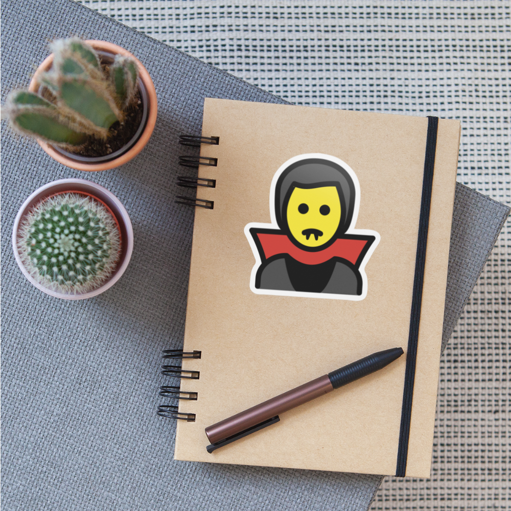 Man Vampire Moji Sticker - Emoji.Express - white matte