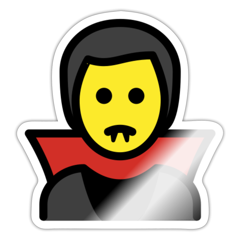 Man Vampire Moji Sticker - Emoji.Express - white glossy