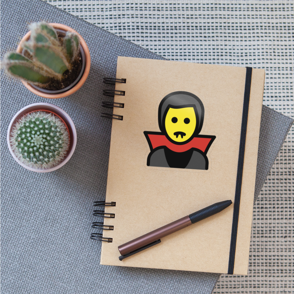 Man Vampire Moji Sticker - Emoji.Express - transparent glossy