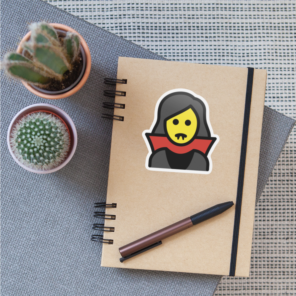 Woman Vampire Moji Sticker - Emoji.Express - white matte