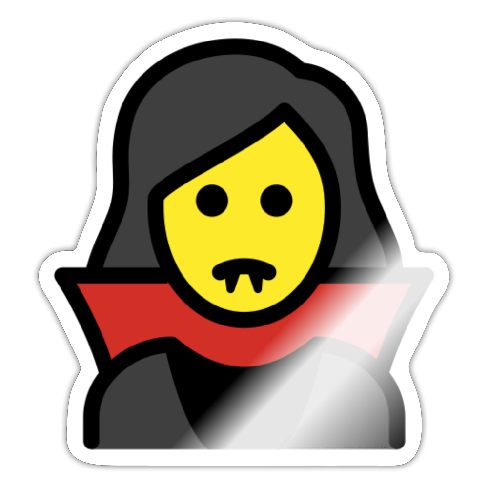 Woman Vampire Moji Sticker - Emoji.Express - white glossy