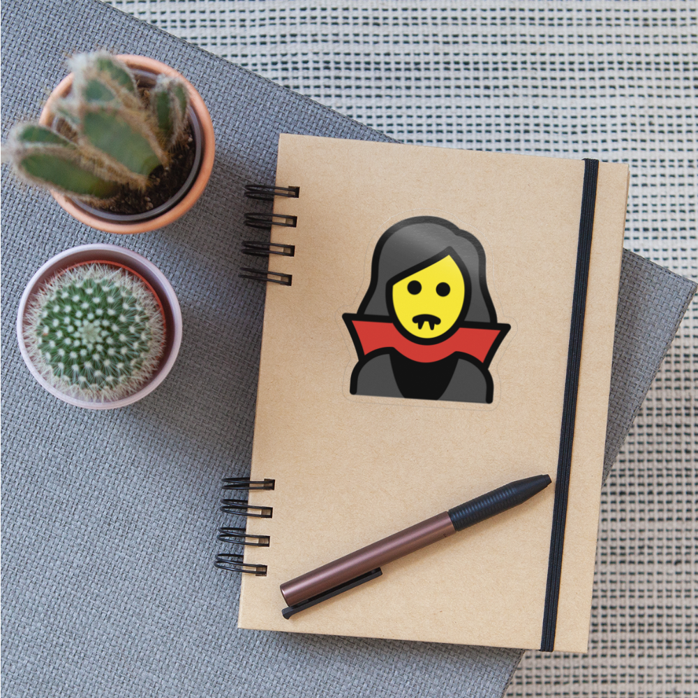 Woman Vampire Moji Sticker - Emoji.Express - transparent glossy