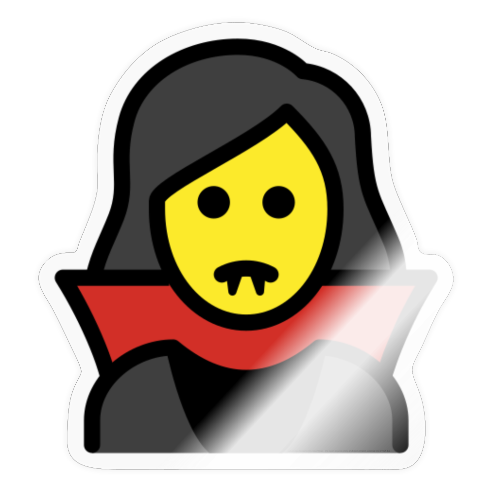 Woman Vampire Moji Sticker - Emoji.Express - transparent glossy