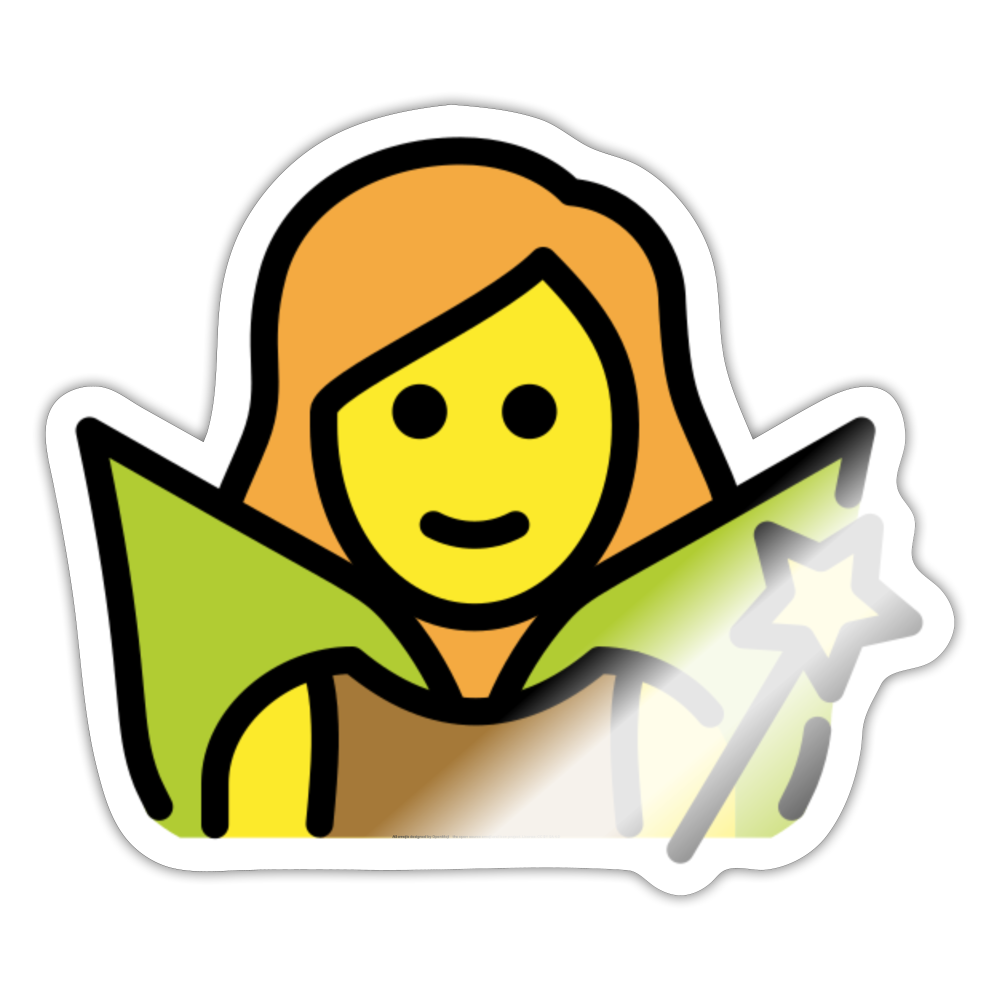 Woman Fairy Moji Sticker - Emoji.Express - white glossy