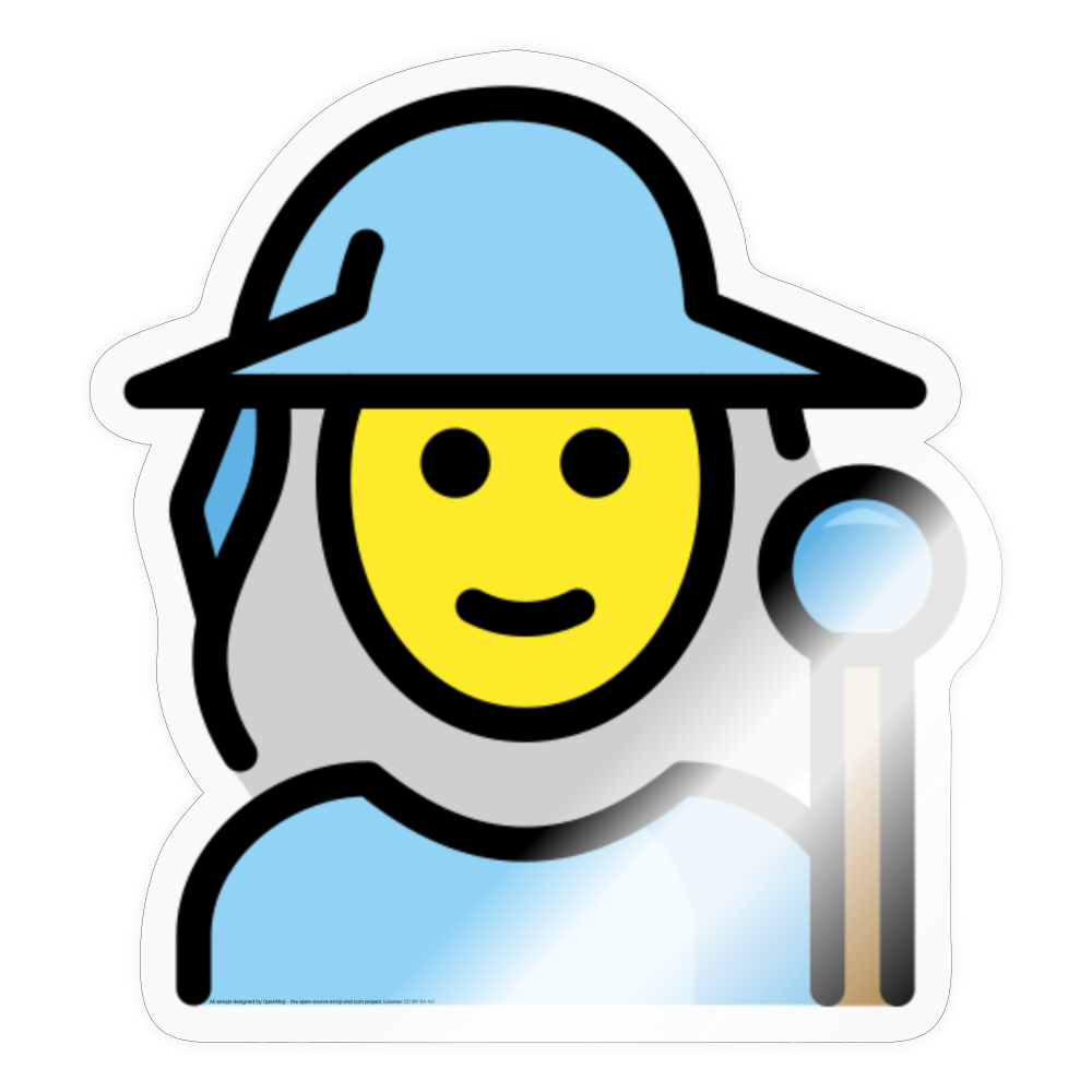 Woman Mage Moji Sticker - Emoji.Express - transparent glossy