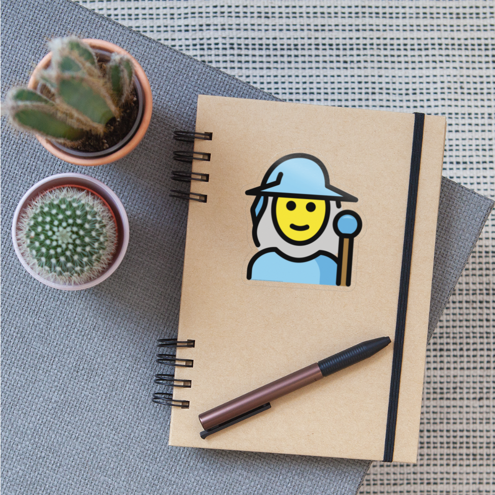 Woman Mage Moji Sticker - Emoji.Express - transparent glossy