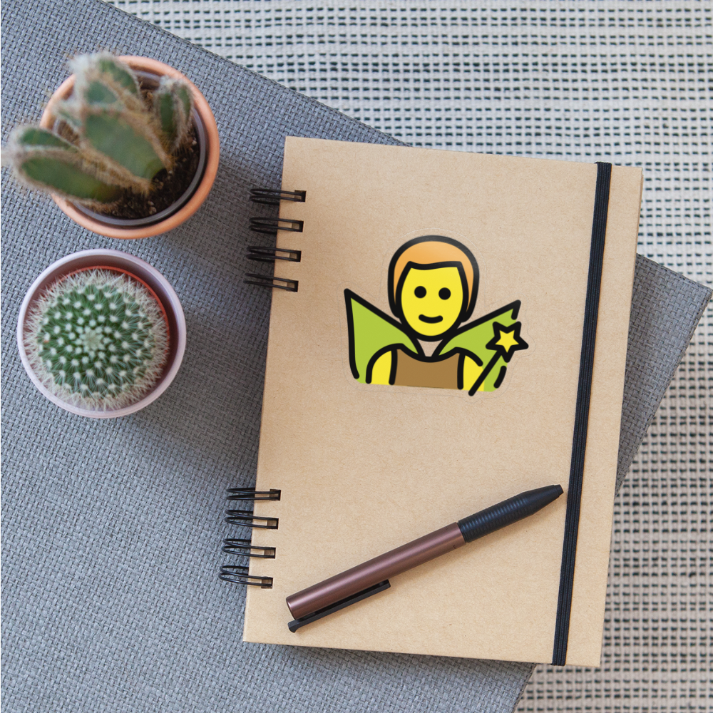 Man Fairy Moji Sticker - Emoji.Express - transparent glossy