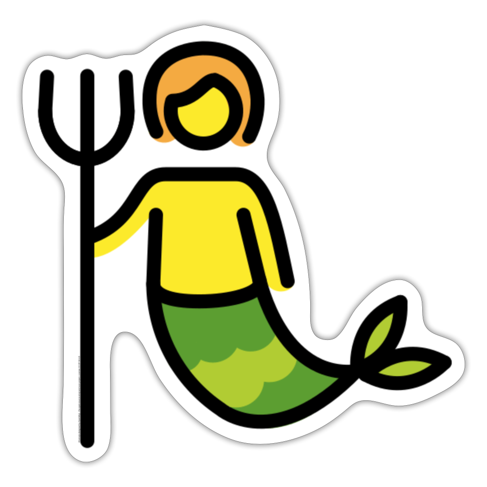Merperson Moji Sticker - Emoji.Express - white matte