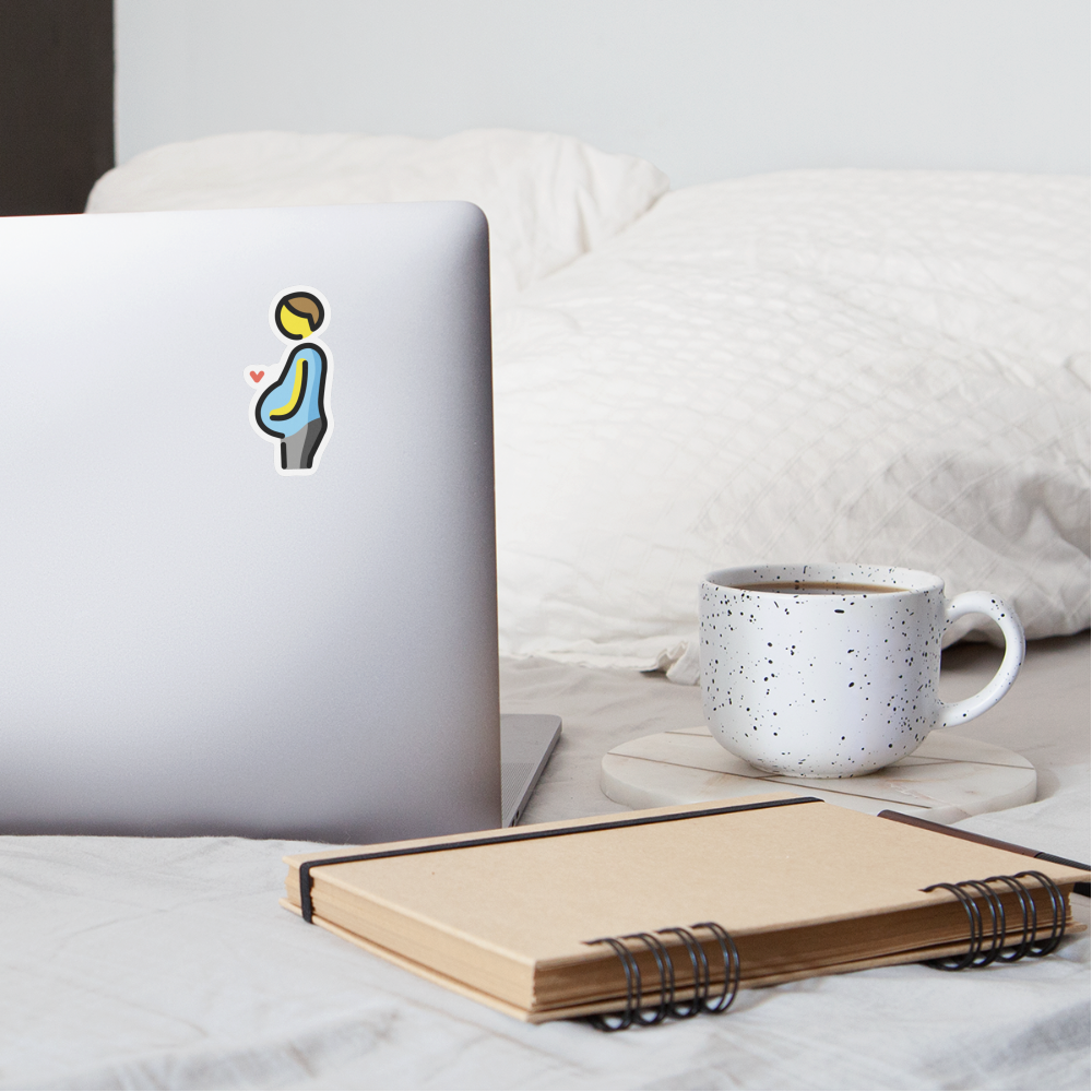 Pregnant Man Moji Sticker - Emoji.Express - white matte