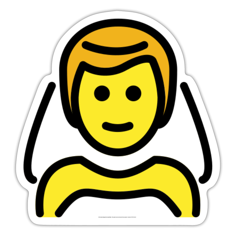 Man with Veil Moji Sticker - Emoji.Express - white matte