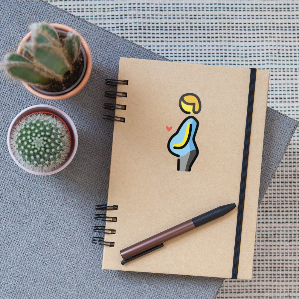 Pregnant Person Moji Sticker - Emoji.Express - transparent glossy