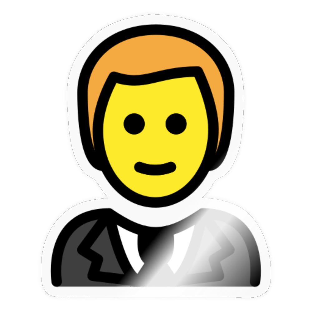 Man in Tuxedo Moji Sticker - Emoji.Express - transparent glossy