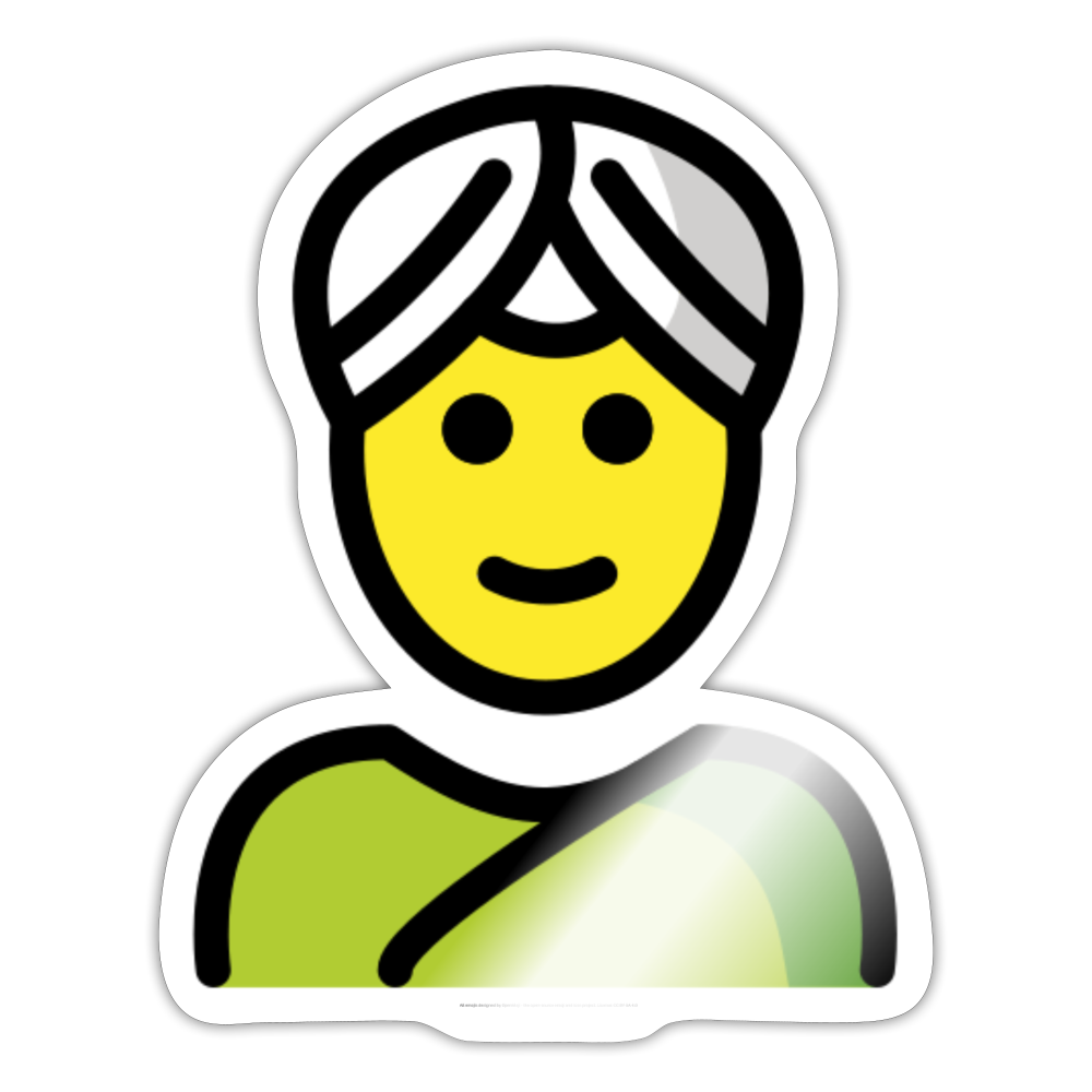 Person Wearing Turban Moji Sticker - Emoji.Express - white glossy