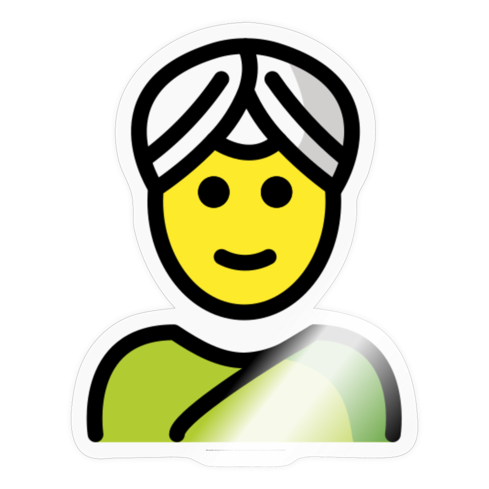 Person Wearing Turban Moji Sticker - Emoji.Express - transparent glossy