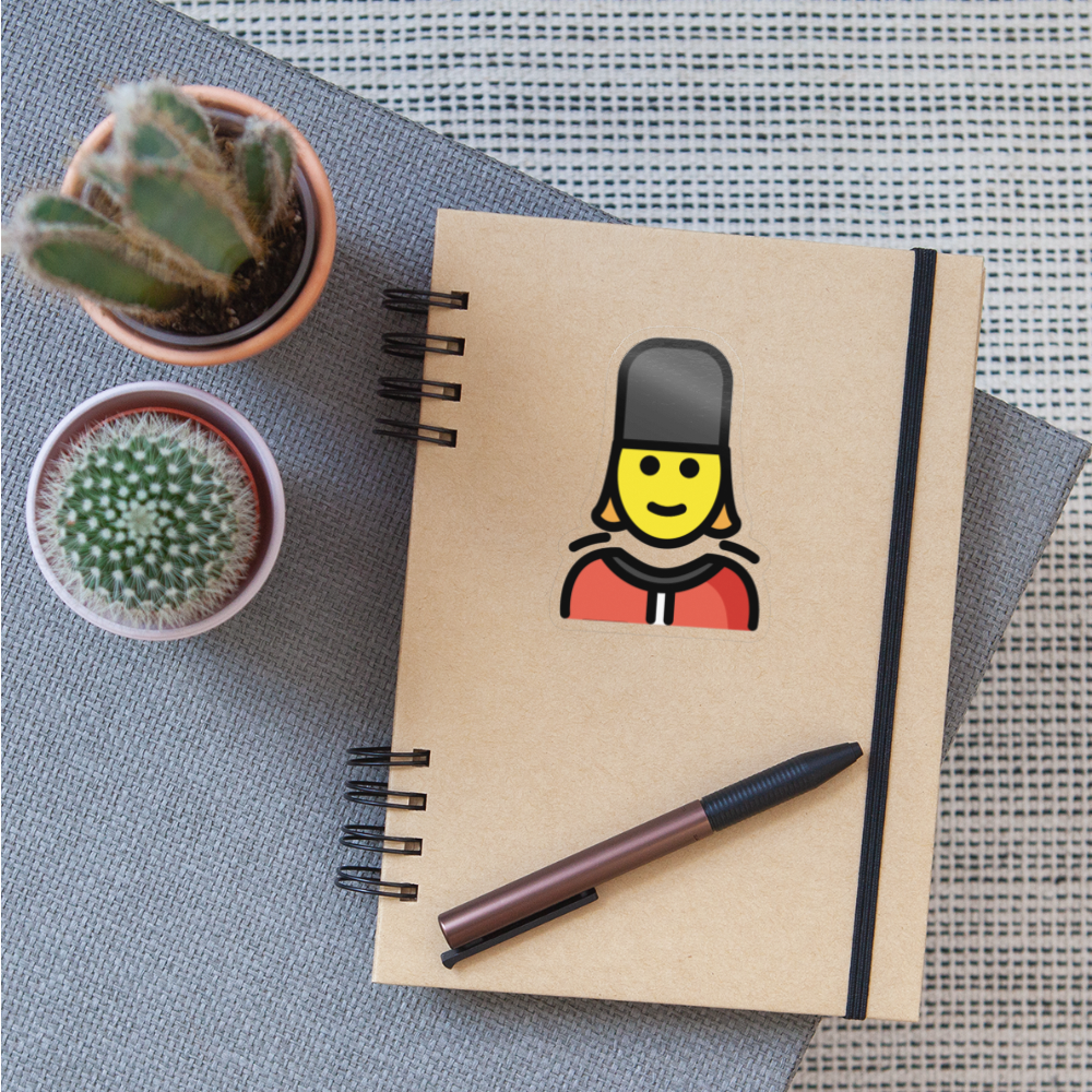 Woman Guard Moji Sticker - Emoji.Express - transparent glossy