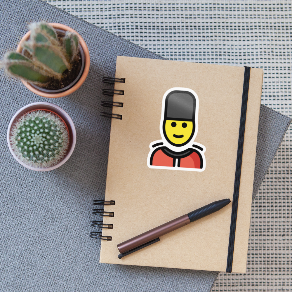 Guard Moji Sticker - Emoji.Express - white glossy