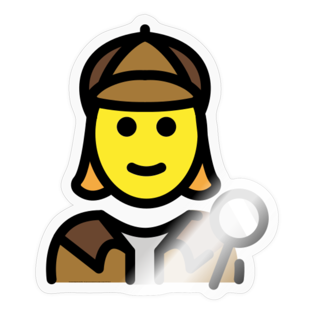Woman Detective Moji Sticker - Emoji.Express - transparent glossy