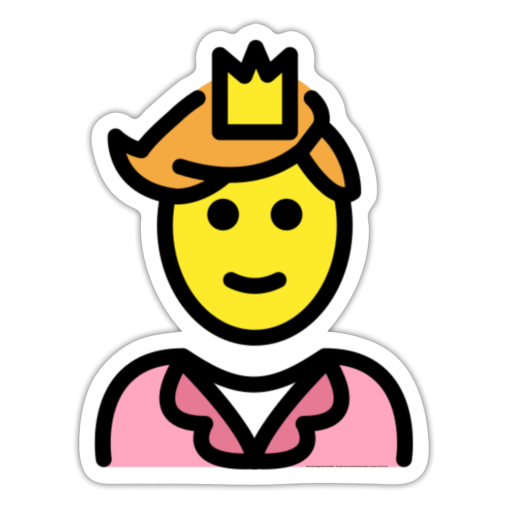 Prince Moji Sticker - Emoji.Express - white matte