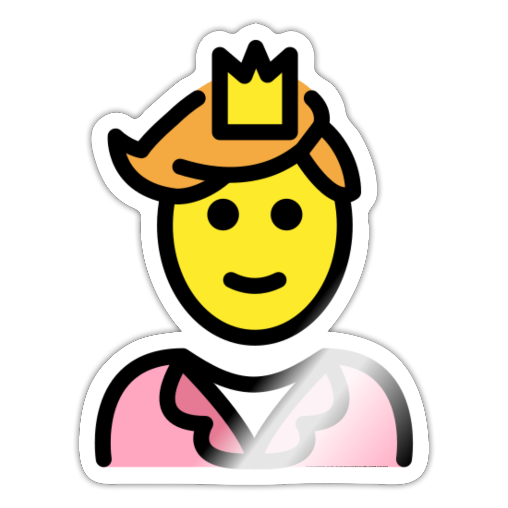 Prince Moji Sticker - Emoji.Express - white glossy