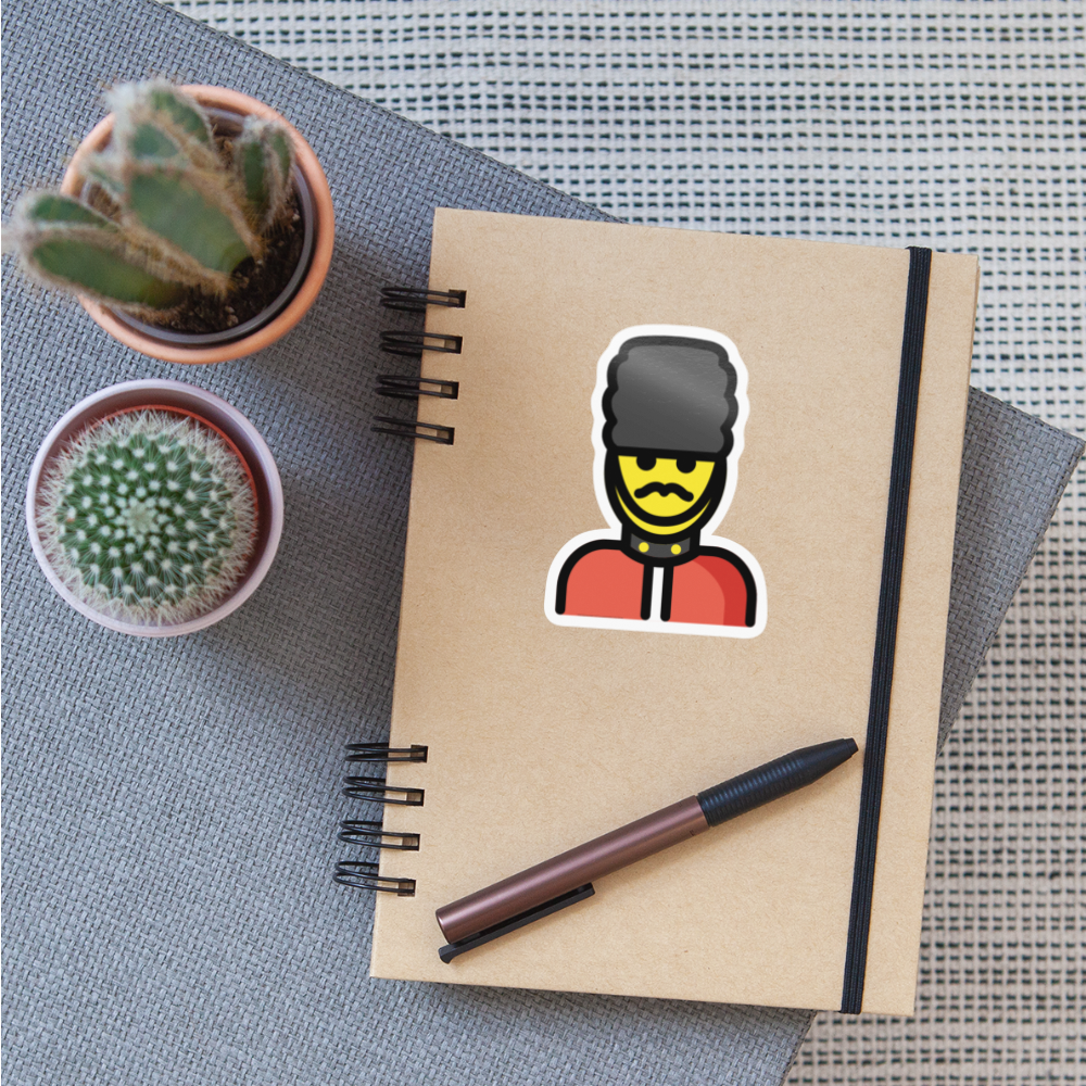 Man Guard Moji Sticker - Emoji.Express - white glossy