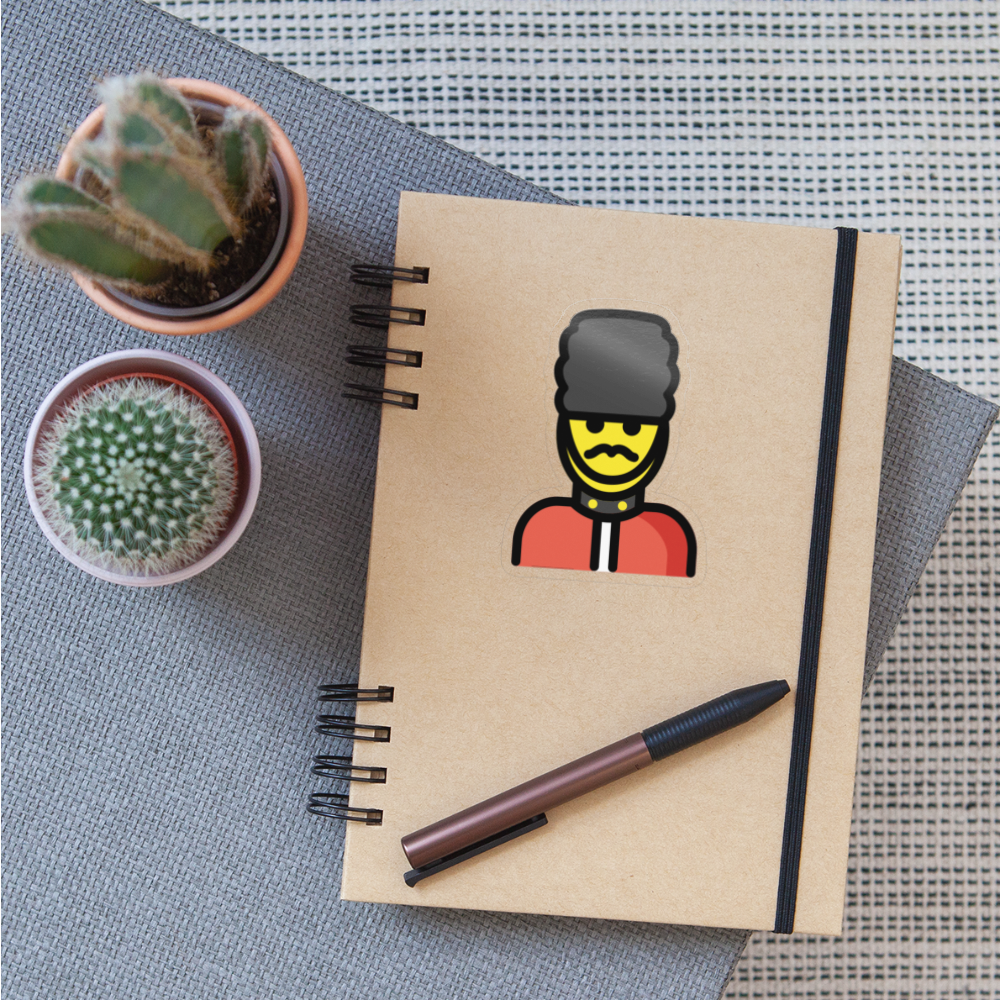 Man Guard Moji Sticker - Emoji.Express - transparent glossy