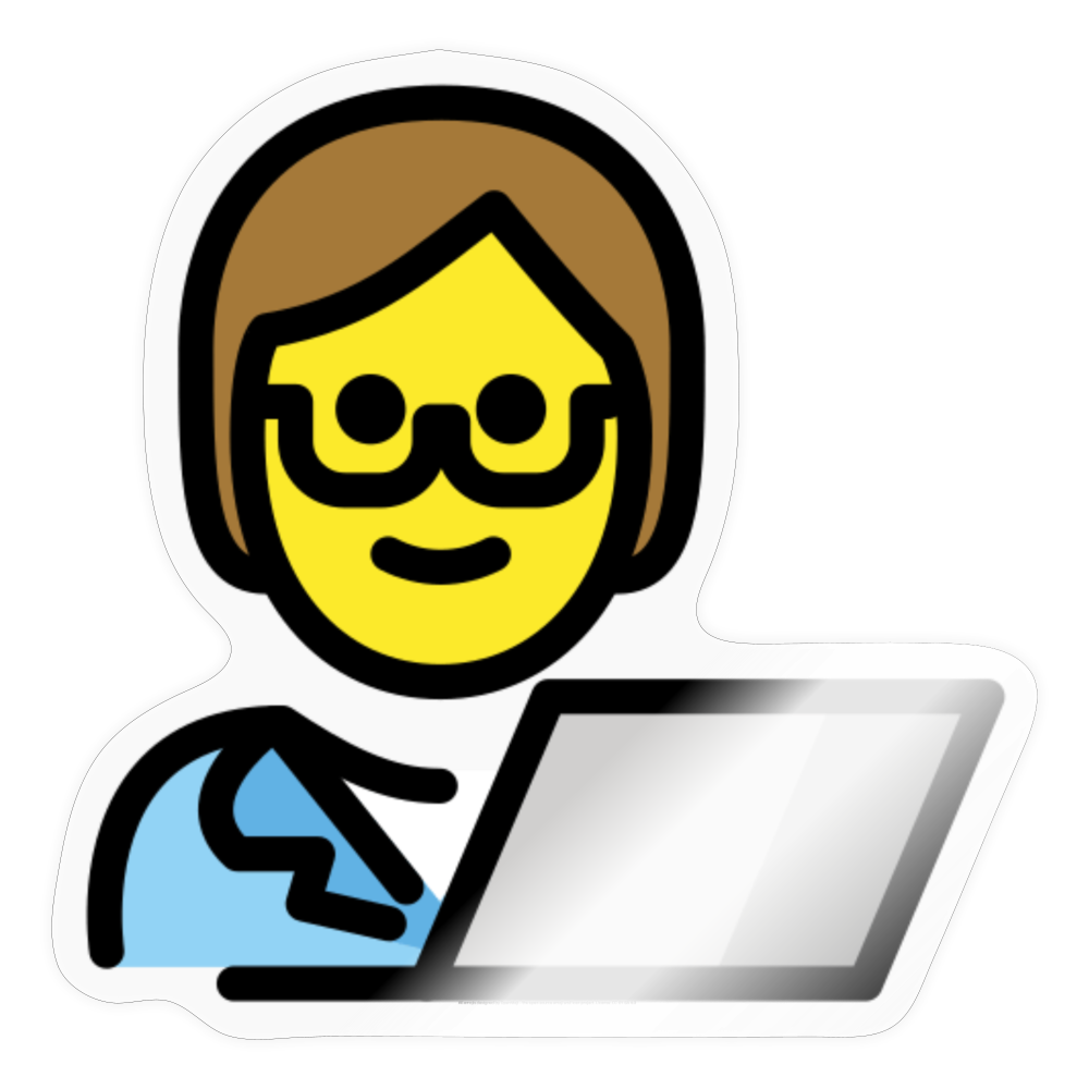 Technologist Moji Sticker - Emoji.Express - transparent glossy