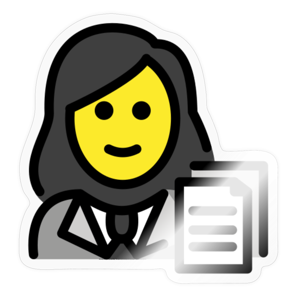 Woman Office Worker Moji Sticker - Emoji.Express - transparent glossy
