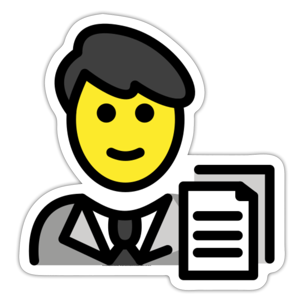 Woman Office Worker Moji Sticker - Emoji.Express - white matte