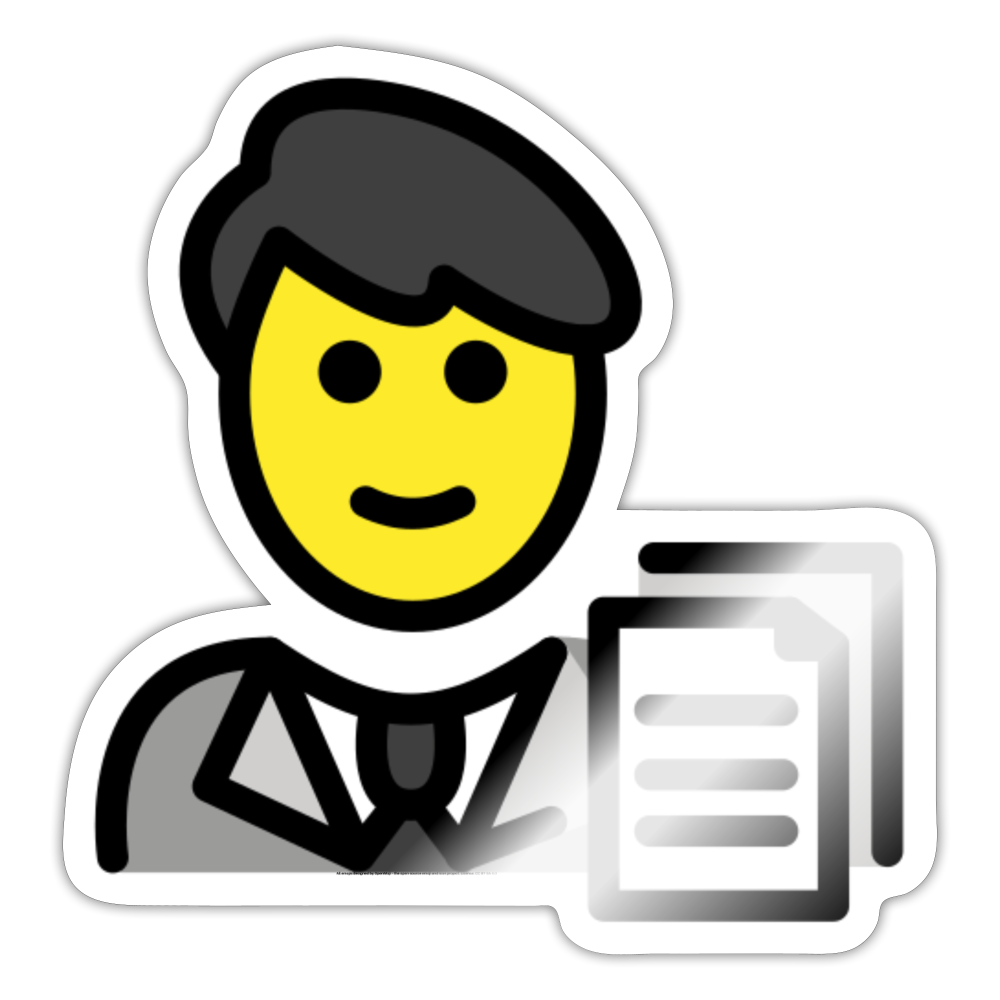 Woman Office Worker Moji Sticker - Emoji.Express - white glossy