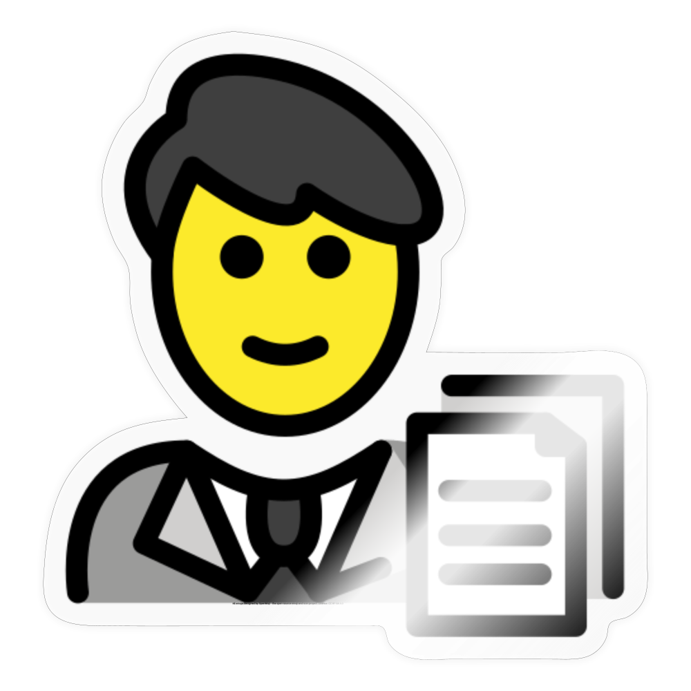 Woman Office Worker Moji Sticker - Emoji.Express - transparent glossy