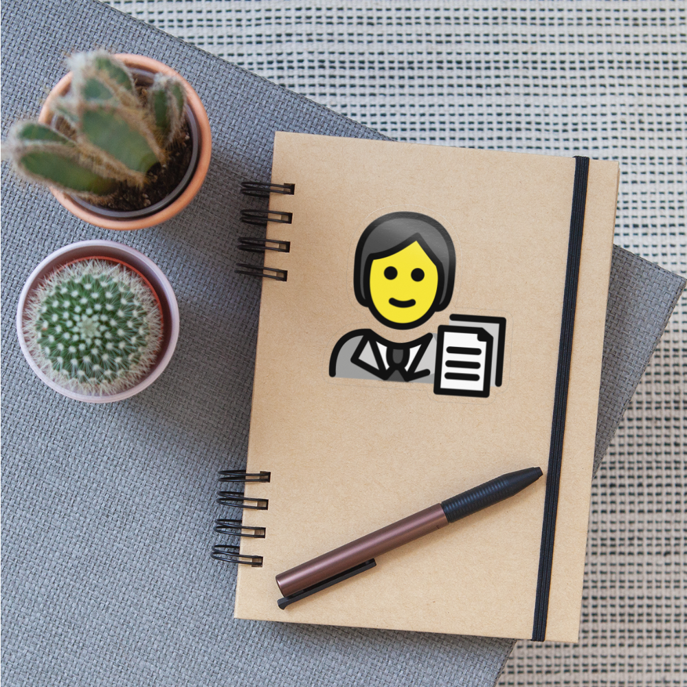 Office Worker Moji Sticker - Emoji.Express - transparent glossy