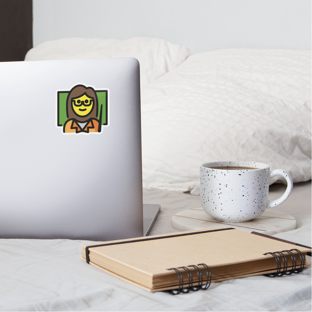 Woman Teacher Moji Sticker - Emoji.Express - white matte
