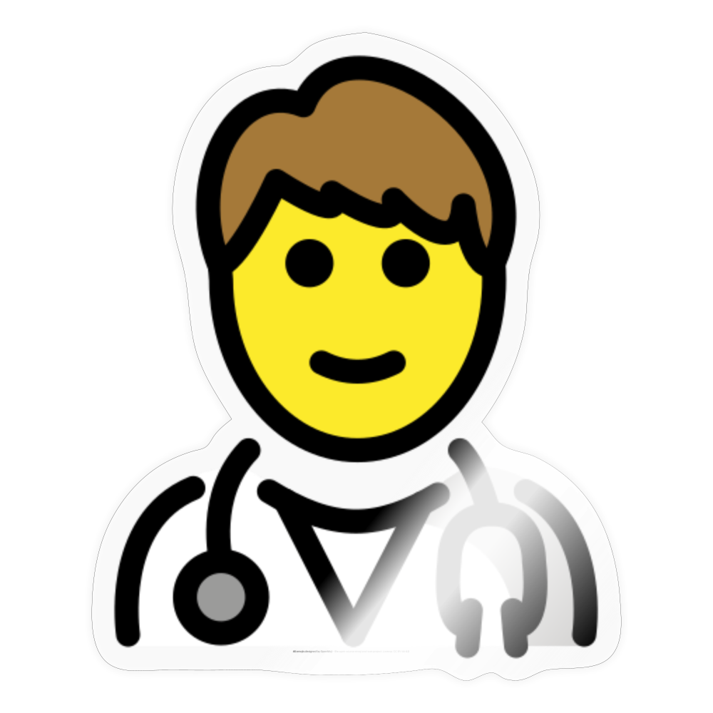 Man Health Worker Moji Sticker - Emoji.Express - transparent glossy