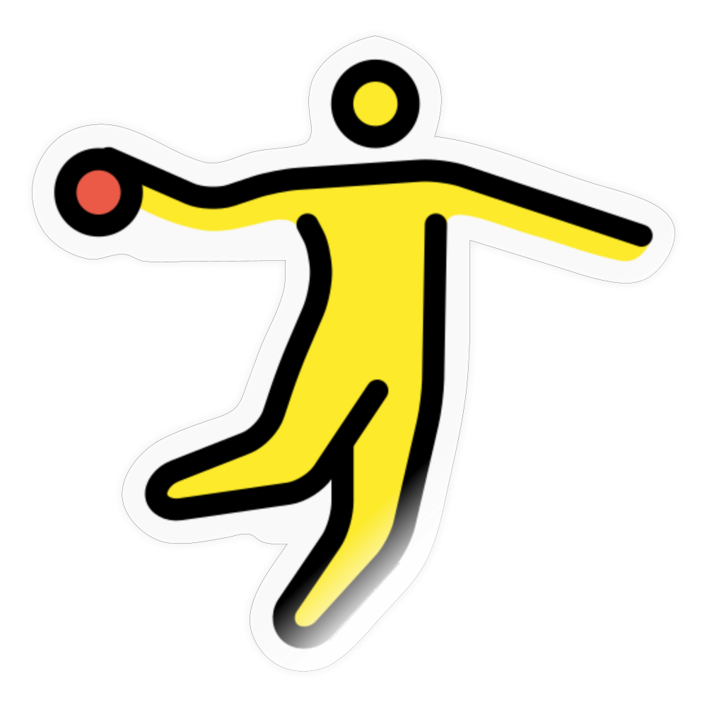 Person Playing Handball Moji Sticker - Emoji.Express - transparent glossy